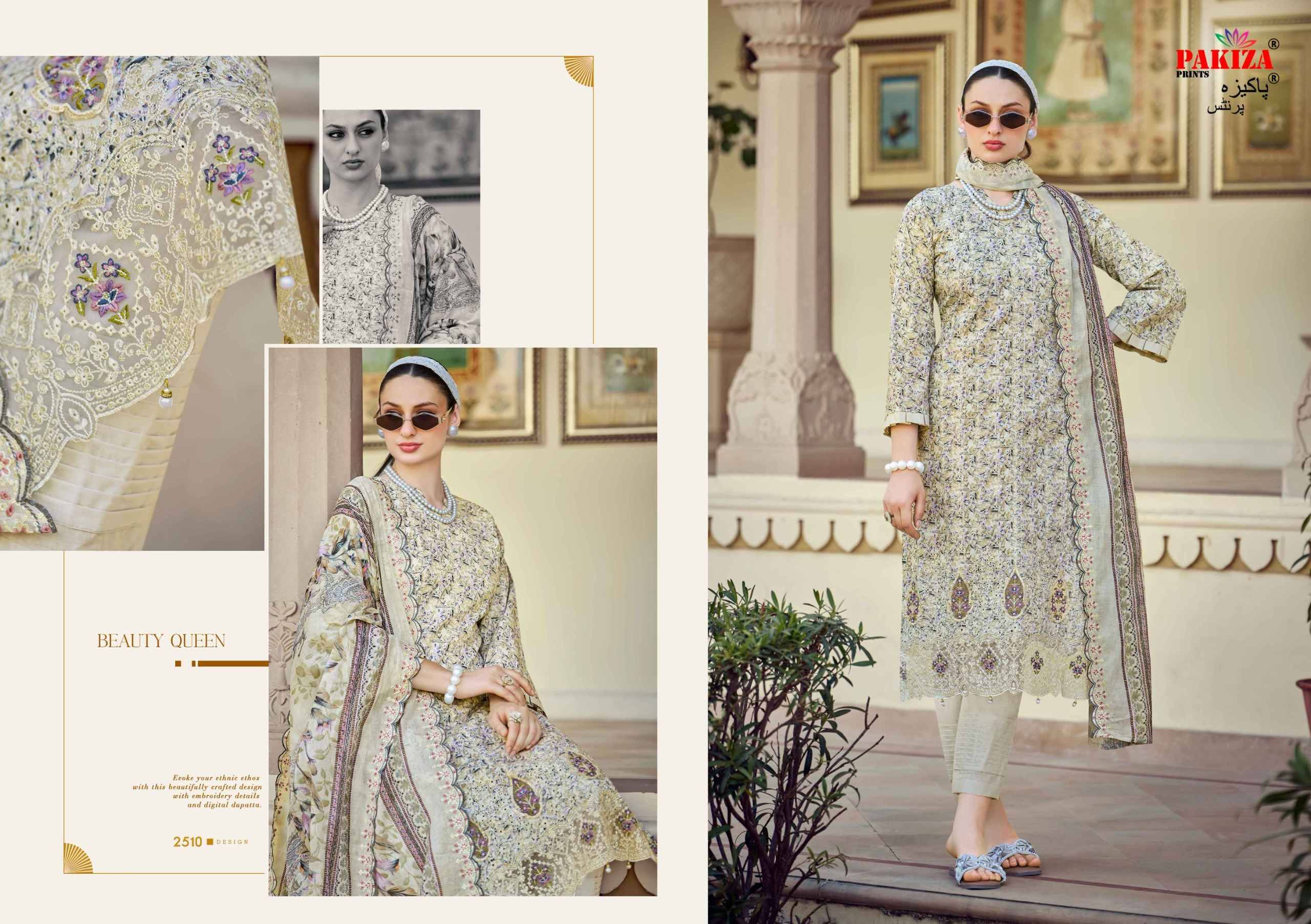 HAYA Vol.25 BY PAKIZA 2501 TO 2510 Series Beautiful Festive Suits Stylish Fancy Colorful Casual Wear & Ethnic Wear Cotton Cambric Lawn Print Dresses At Wholesale Price